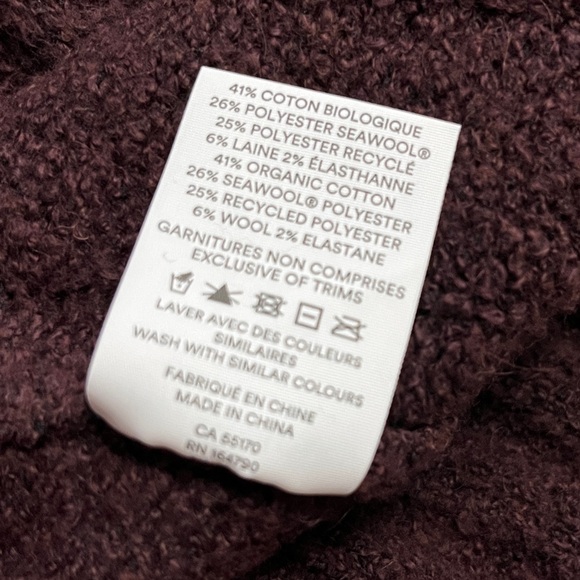 NWT - Frank & Oak Women’s Wool Blended Ribbed Turtleneck Sweater - Size L - Picture 8 of 9